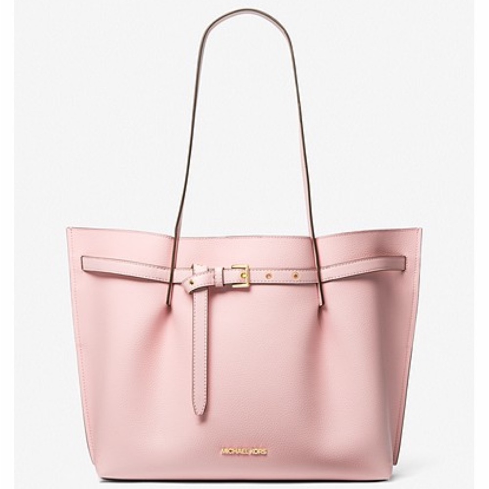 Michael Kors Blush Pink Leather Belt-Detail Tote